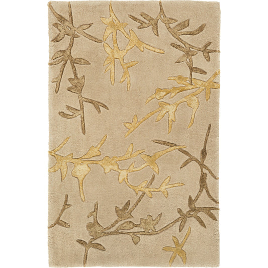Tamira Rug - 152 by Surya in tan, mustard, brown. Made from 100% wool, viscose in a unique style.