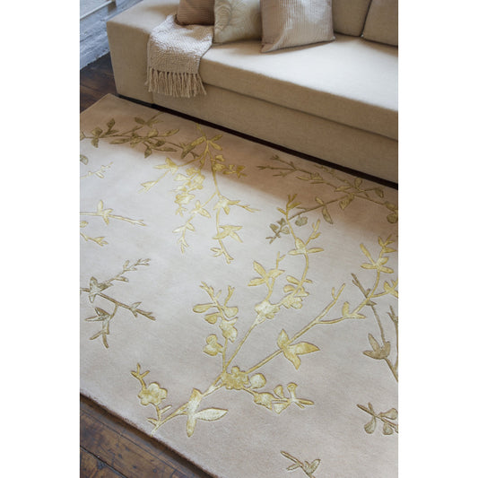 Tamira Rug - 152 by Surya in tan, mustard, brown. Made from 100% wool, viscose in a unique style.