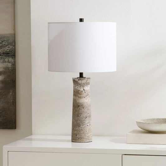 Mathews Travertine Table Lamp by HedgeApple Essentials. Made from unique in a modern style.