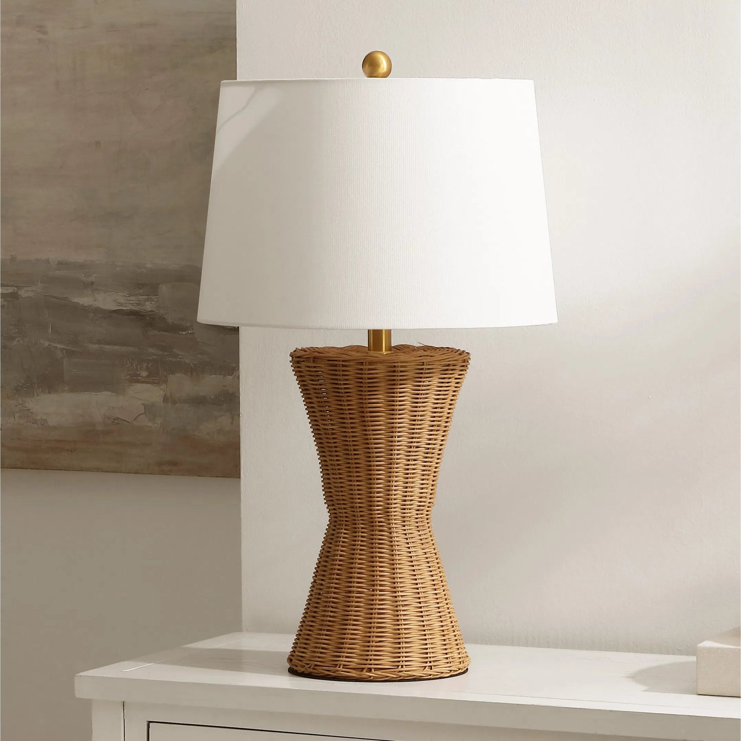 002 SI-2193196 | Lifestyle | Aitana Rattan Table Lamp by Safavieh in natural. Made from unique in a unique style.