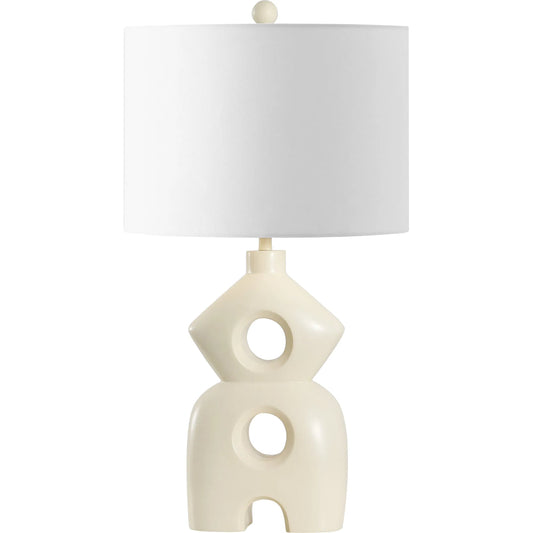 Denton Table Lamp by HedgeApple Essentials in creme. Made from resin, 100% cotton in a modern style.