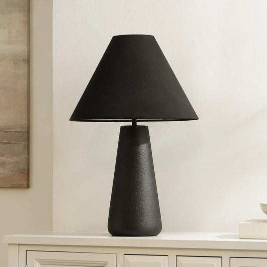 Allen Table Lamp by HedgeApple Essentials in black. Made from resin, 100% cotton in a modern style.