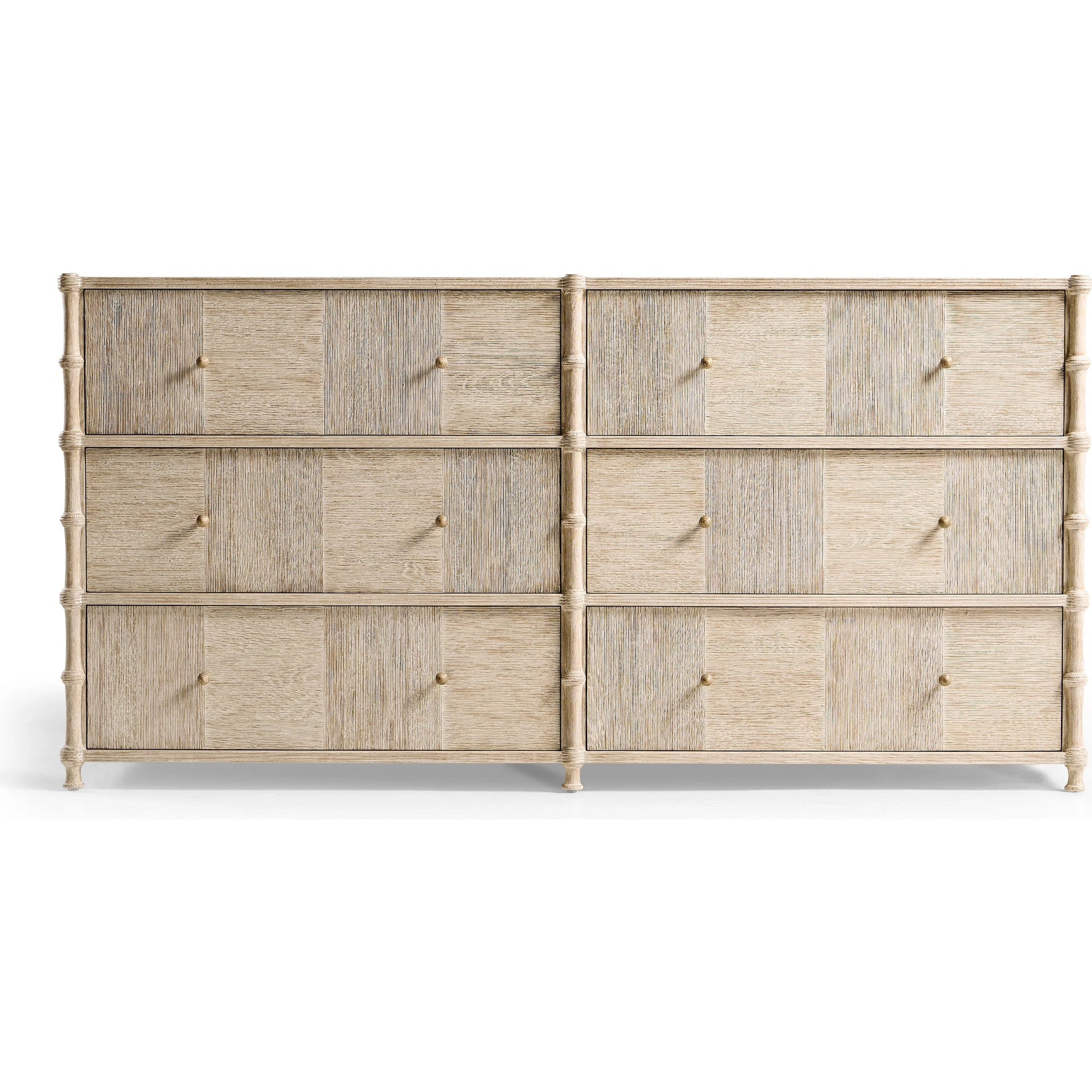 Bywater Dresser by Jonathan Charles in beige and washed acacia. Made from oak, aluminum, acacia veneer, beech in a transitional style.