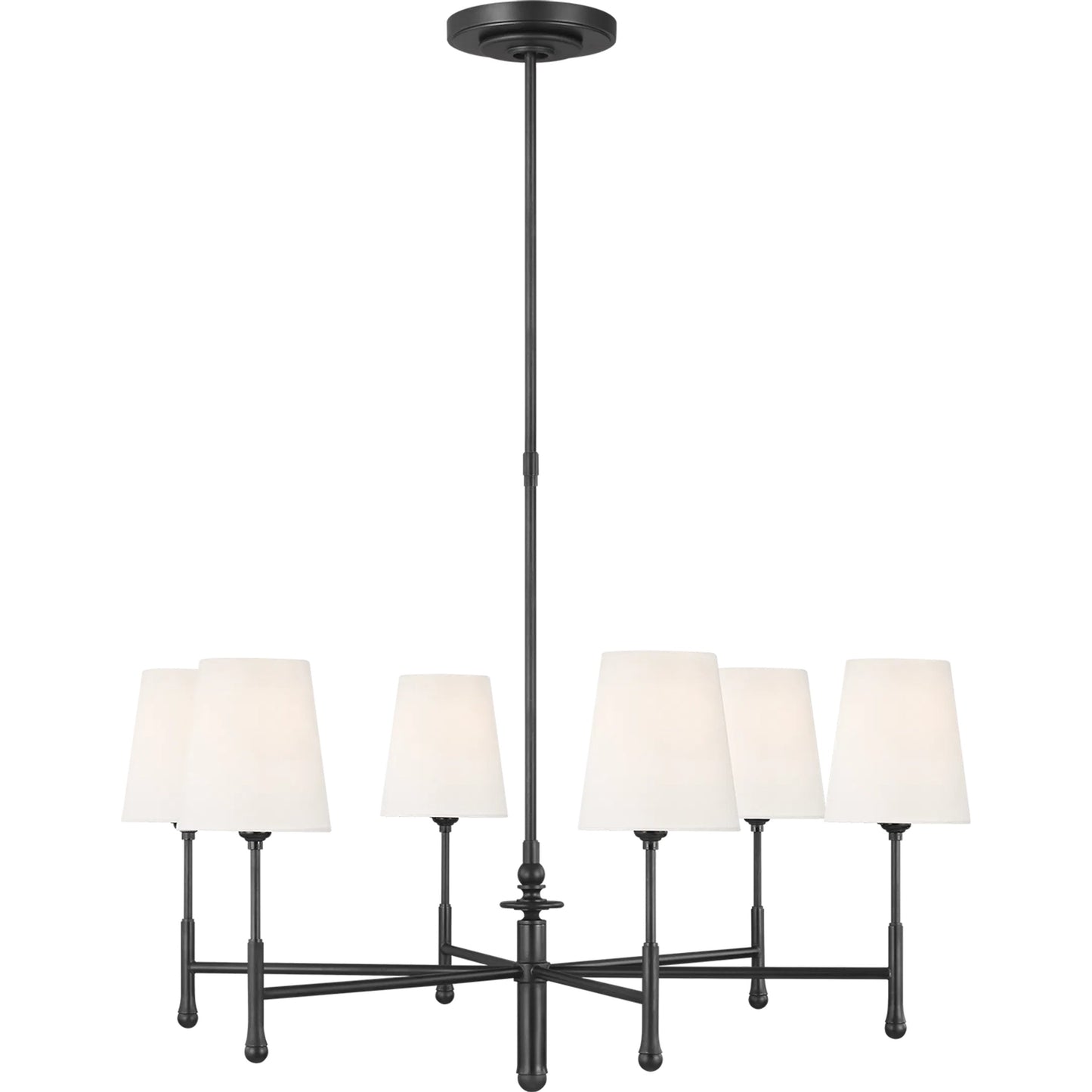 001 SI-2235687 | Primary Silo | Capri Medium Chandelier by Visual Comfort & Co. in aged iron. Made from steel in a traditional style.