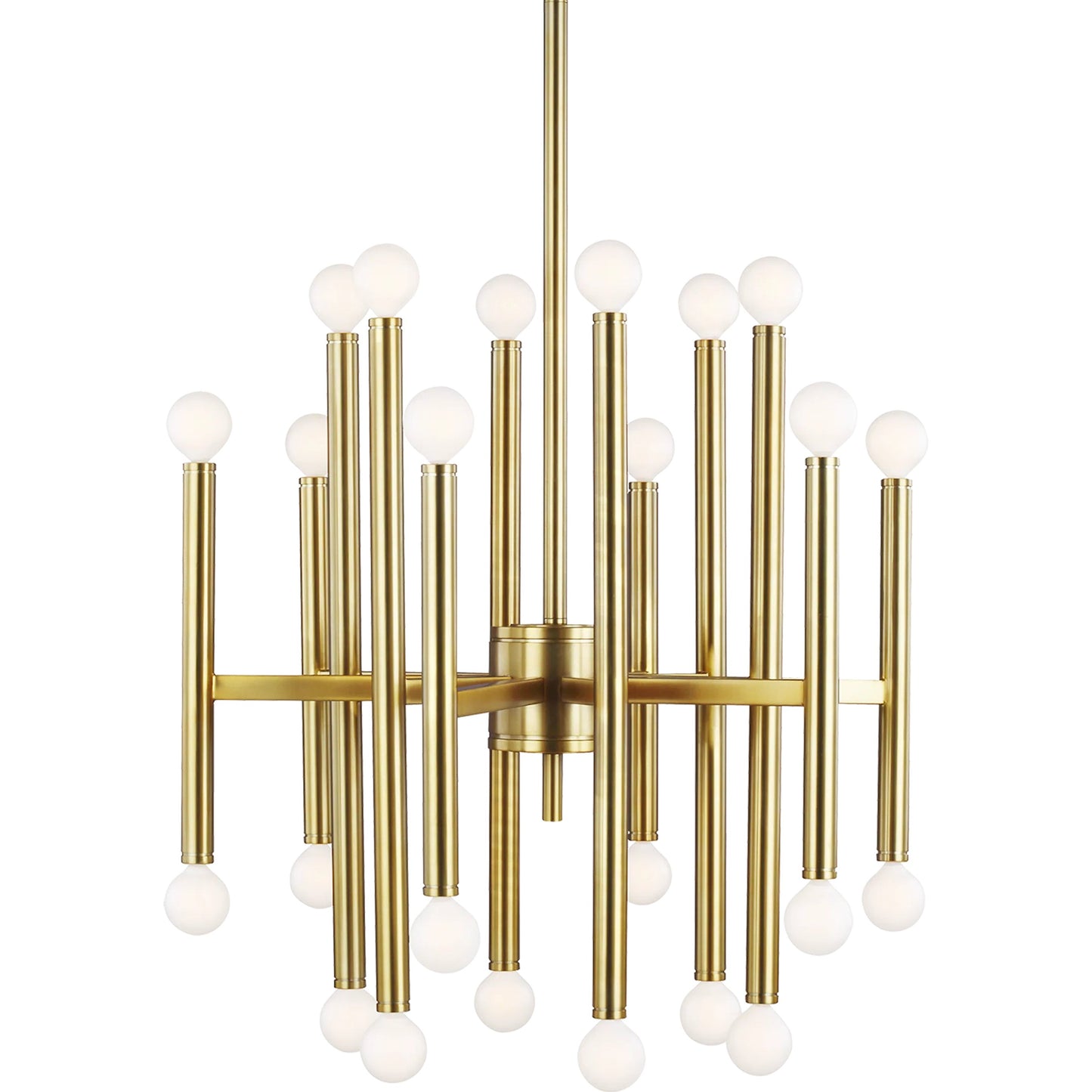 001 SI-2235694 | Primary Silo | Beckham Modern Medium Chandelier by Visual Comfort & Co. in burnished brass. Made from steel in a unique style.