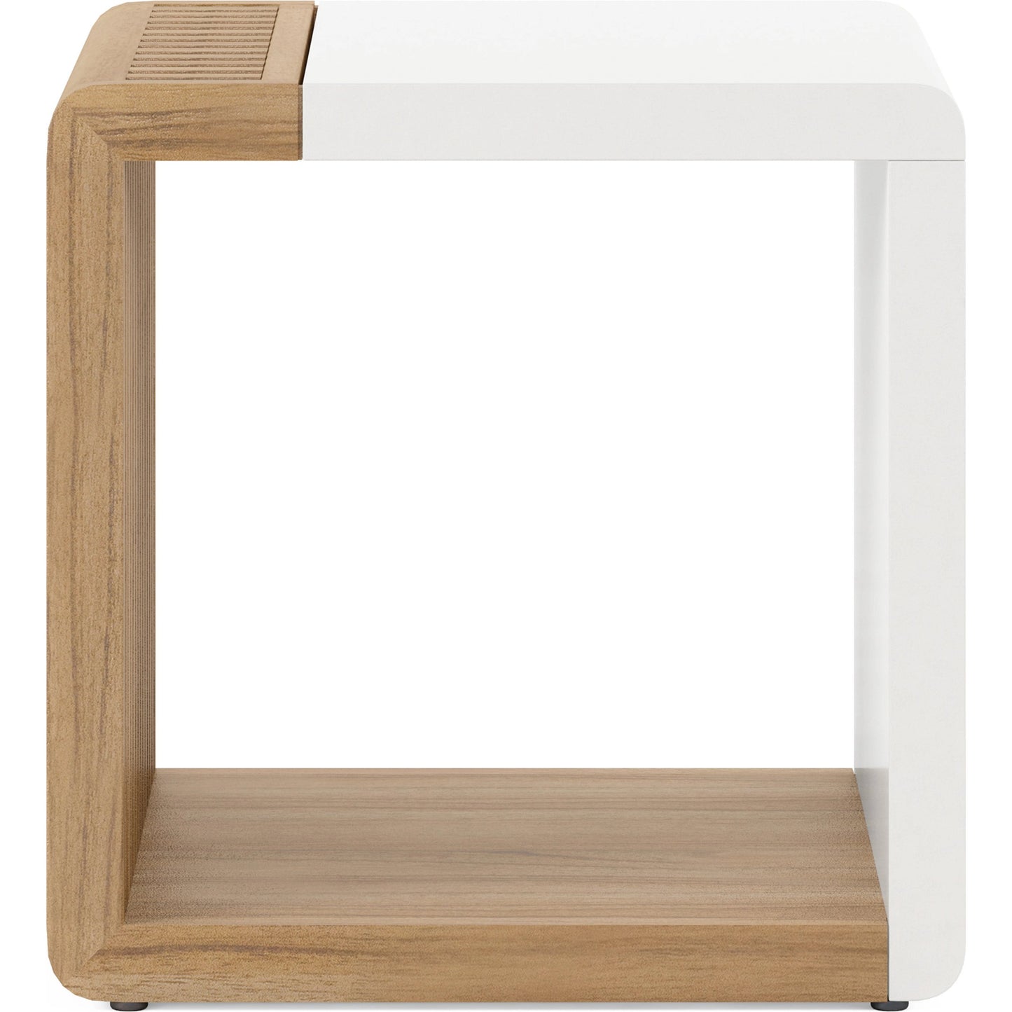 002 SI-2065168 | Additional Silo | Portico End Table by A.R.T. Furniture in sienna, white plaster. Made from parawood solids, mindi veneers, resin in a modern style.