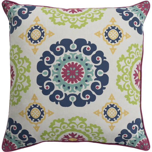 001 S-234126,S-234127 | Primary Silo | Technicolor Pillow - 28207 by Surya. Made from 100% cotton in a traditional style.