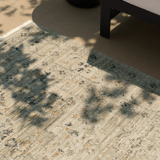 Tejal TEJ05 Indoor/Outdoor Rug by Jaipur Living in ivory, white, tan, beige. Made from 100% polyester in a unique style.