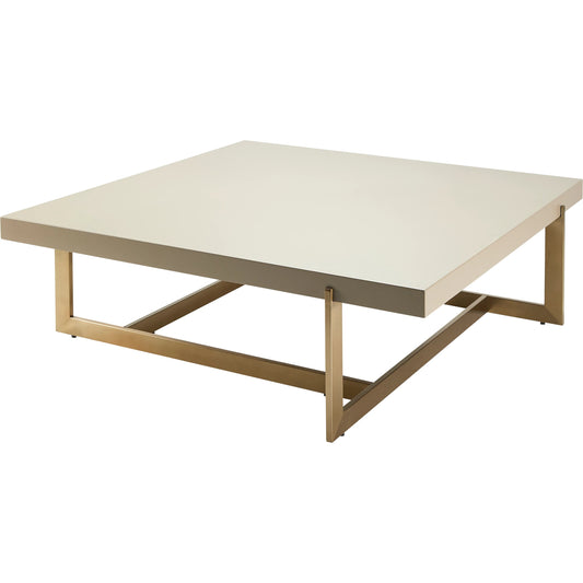 Temy Coffee Table by Surya in gray, metallic bronze and painted. Made from top: manufactured wood, base: stainless steel in a modern style.