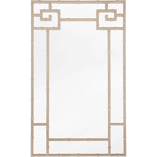 001 SI-2018986 | Primary Silo | Tessa Bamboo Detail Mirror by Worlds Away. Made from unique in a modern style.