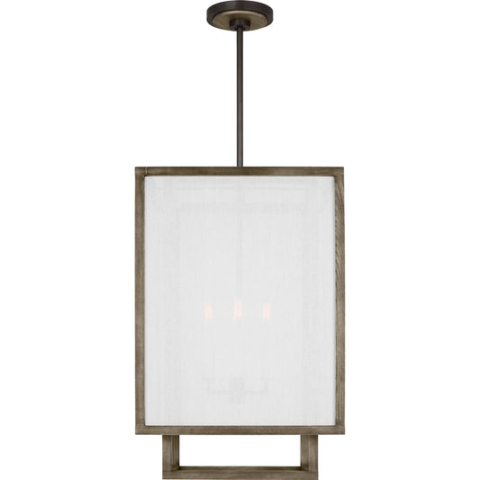 001 SI-2235732 | Primary Silo | Brockway Medium Lantern by Visual Comfort & Co. in weathered oak wood. Made from unique in a modern style.