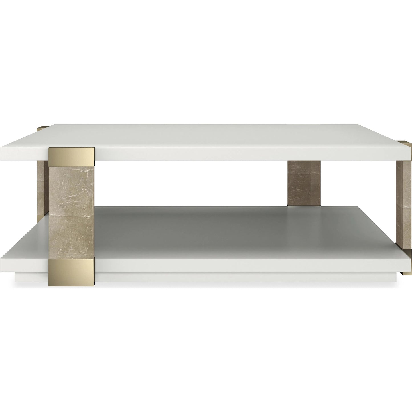 002 SI-2250503 | Additional Silo | I'll Take the Corner Cocktail Table by Caracole in almond milk, oracle, whisper of gold. Made from asian hardwood, metal in a unique style.