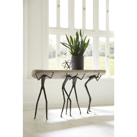Atlas Rounded Console Table by Phillips Collection. Made from unique in a eclectic & global style.