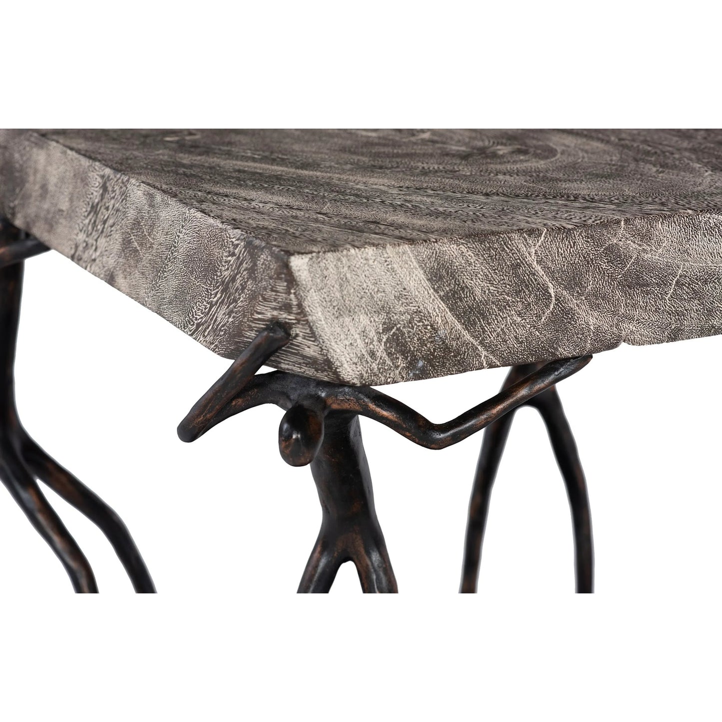 003 SR-939349 | Additional Silo | Atlas Side Table Chamcha Wood, Gray Stone by Phillips Collection in gray, black and gray. Made from wood, chamcha in a eclectic & global style.
