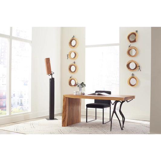 Austin Atlas Desk by Phillips Collection in black, brown. Made from wood, chamcha wood, metal in a eclectic & global style.