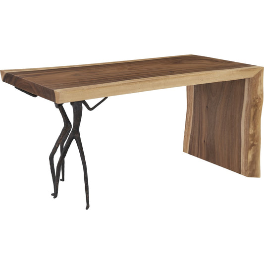Austin Atlas Desk by Phillips Collection in black, brown. Made from wood, chamcha wood, metal in a eclectic & global style.