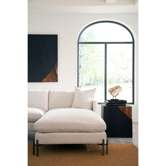 Cornered Side Table by Phillips Collection in black, brown. Made from iron, chamcha wood in a modern style.