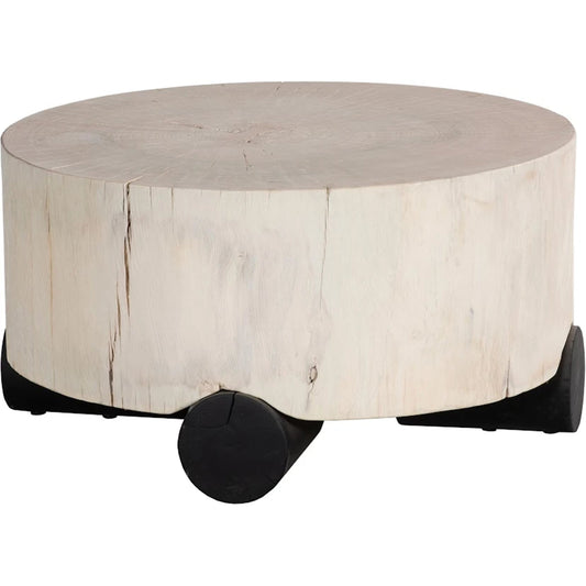 Core Coffee Table by Phillips Collection in natural bleached grain. Made from wood, teak in a modern style.