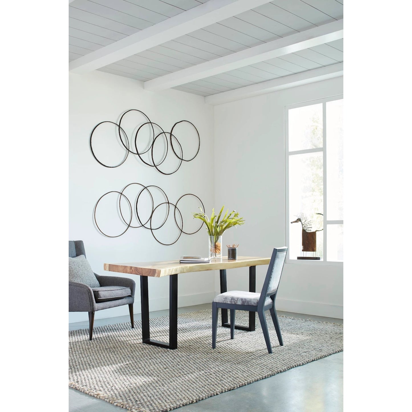 002 SR-820669 | Lifestyle | Olympic Wall Hanging by Phillips Collection in brown and rust. Made from metal in a modern style.