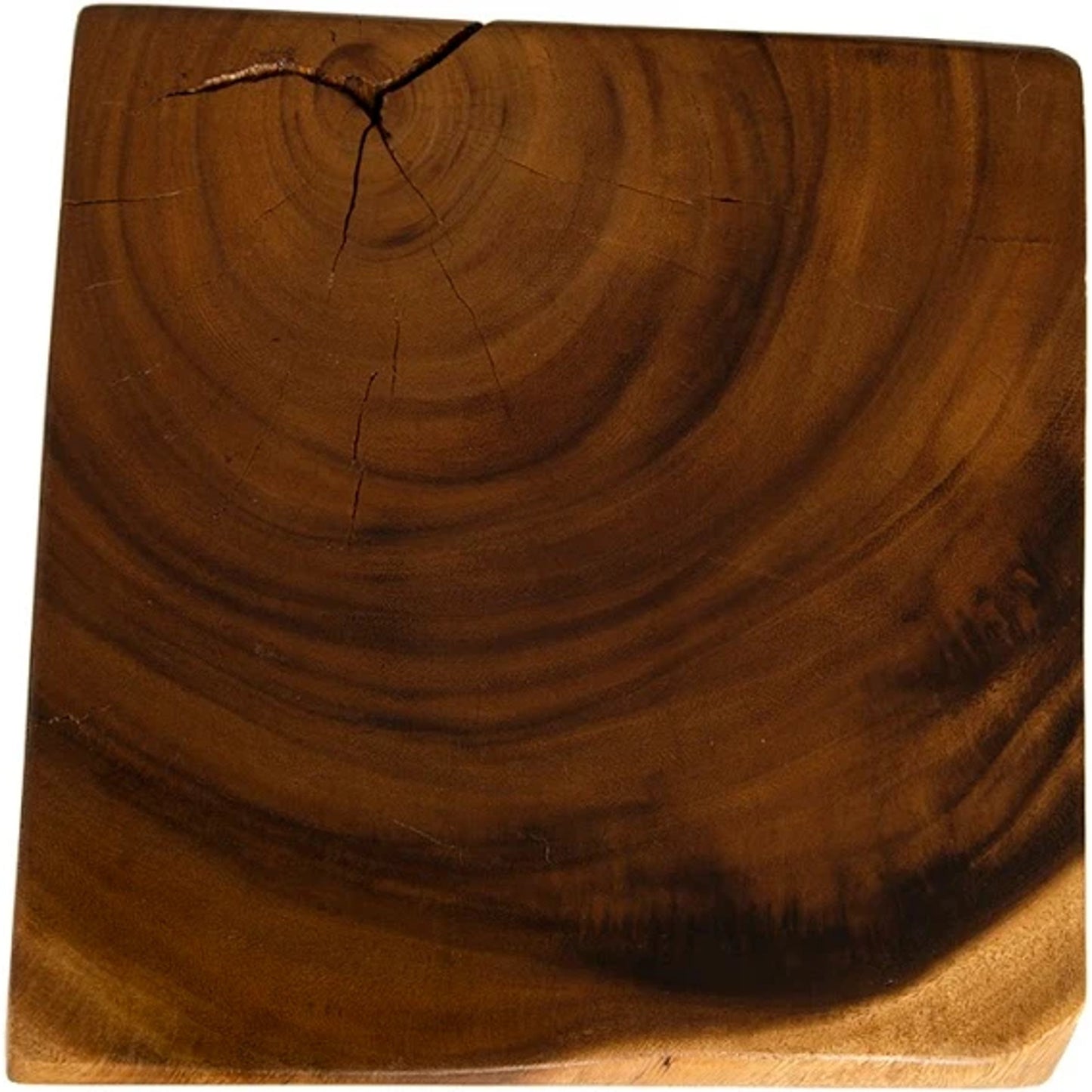 009 SR-939416 | Closeup | Prism Stool by Phillips Collection in brown. Made from wood, chamcha in a eclectic & global style.