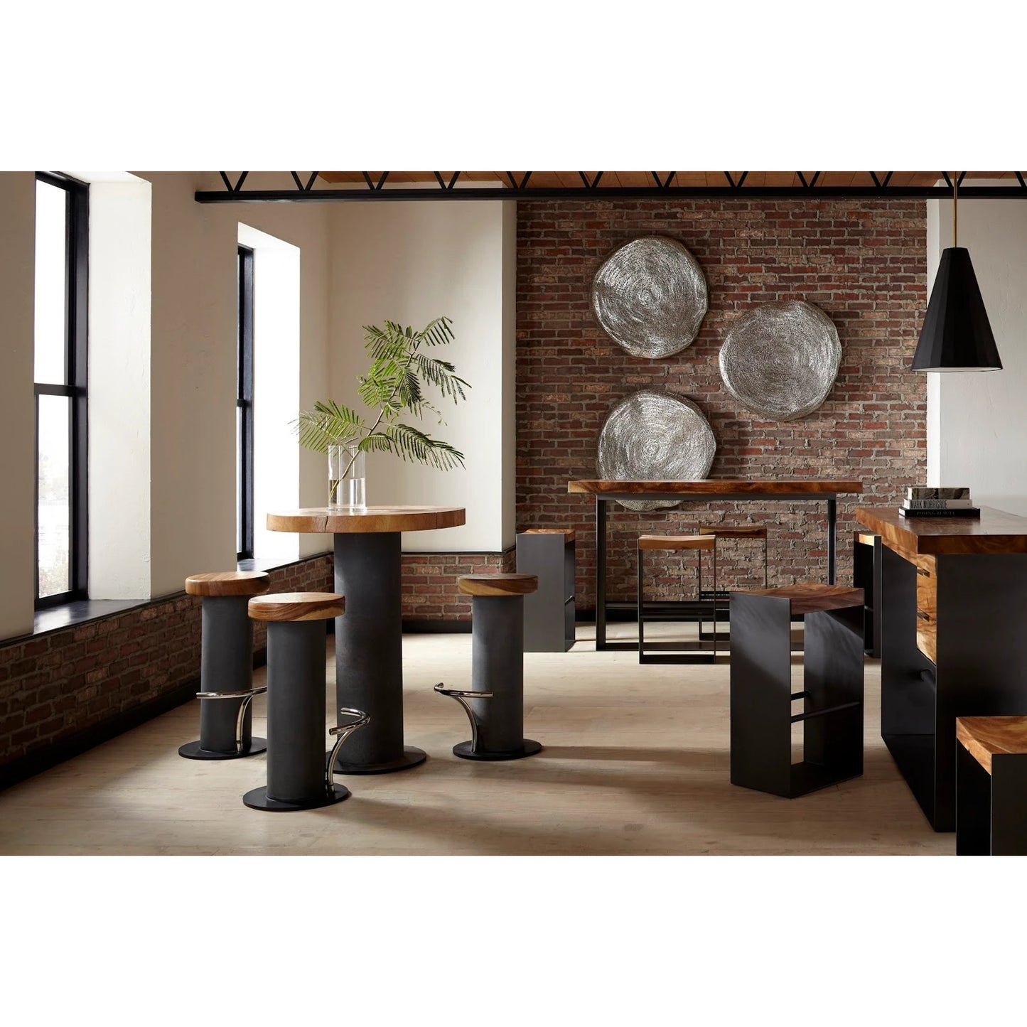 006 SR-820281 | Additional Silo | Concrete Bar Table by Phillips Collection in gray, brown. Made from wood, concrete in a modern style.