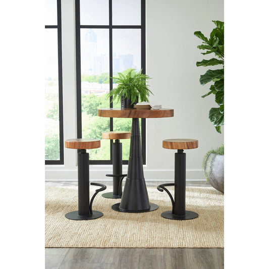Black Iron Bar Stool by Phillips Collection in brown, black. Made from wood in a modern style.
