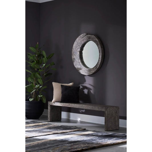 Gray Stone Freeform Mirror by Phillips Collection in gray and gray stone. Made from wood in a eclectic & global style.