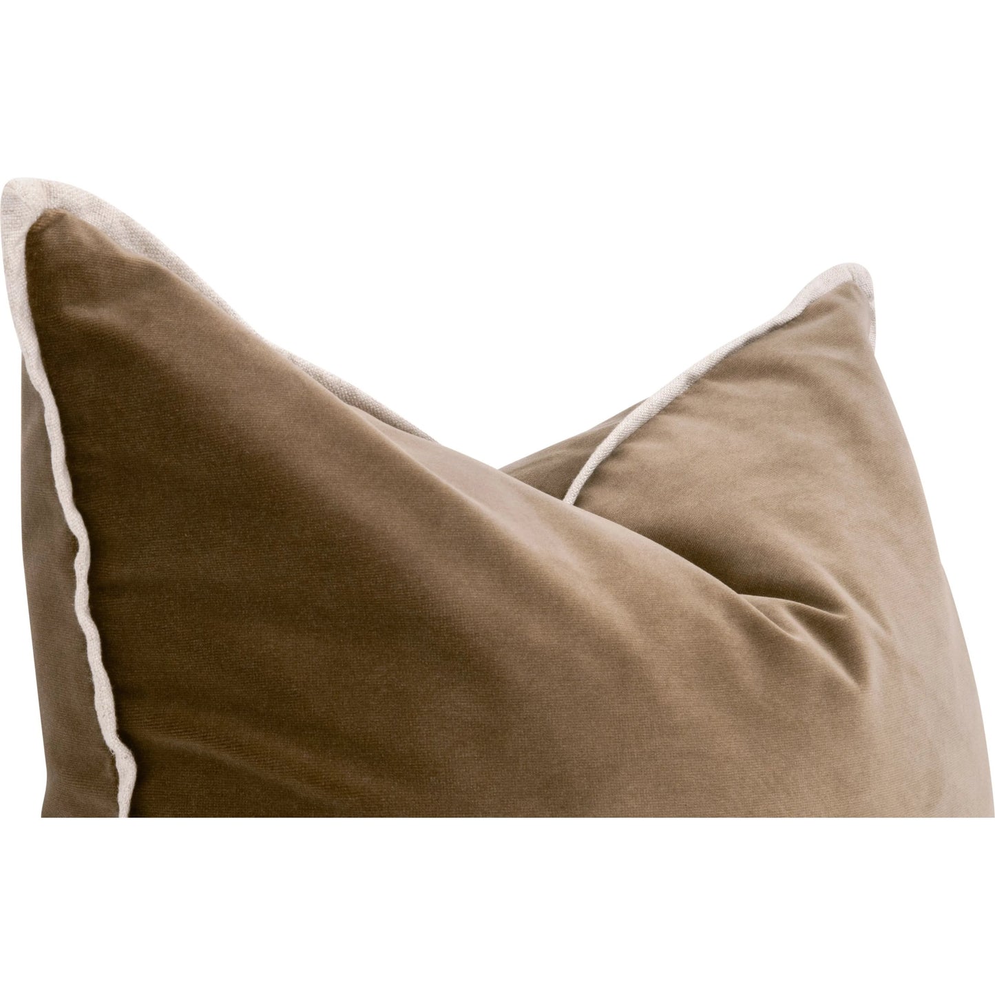 017 SI-2292655 | Closeup | The Not So Basic 22" Essential Pillow (Set of 2) by Essentials For Living. Made from 96% polyester - 4% acrylic fabric, top grain leather, down in a modern style.
