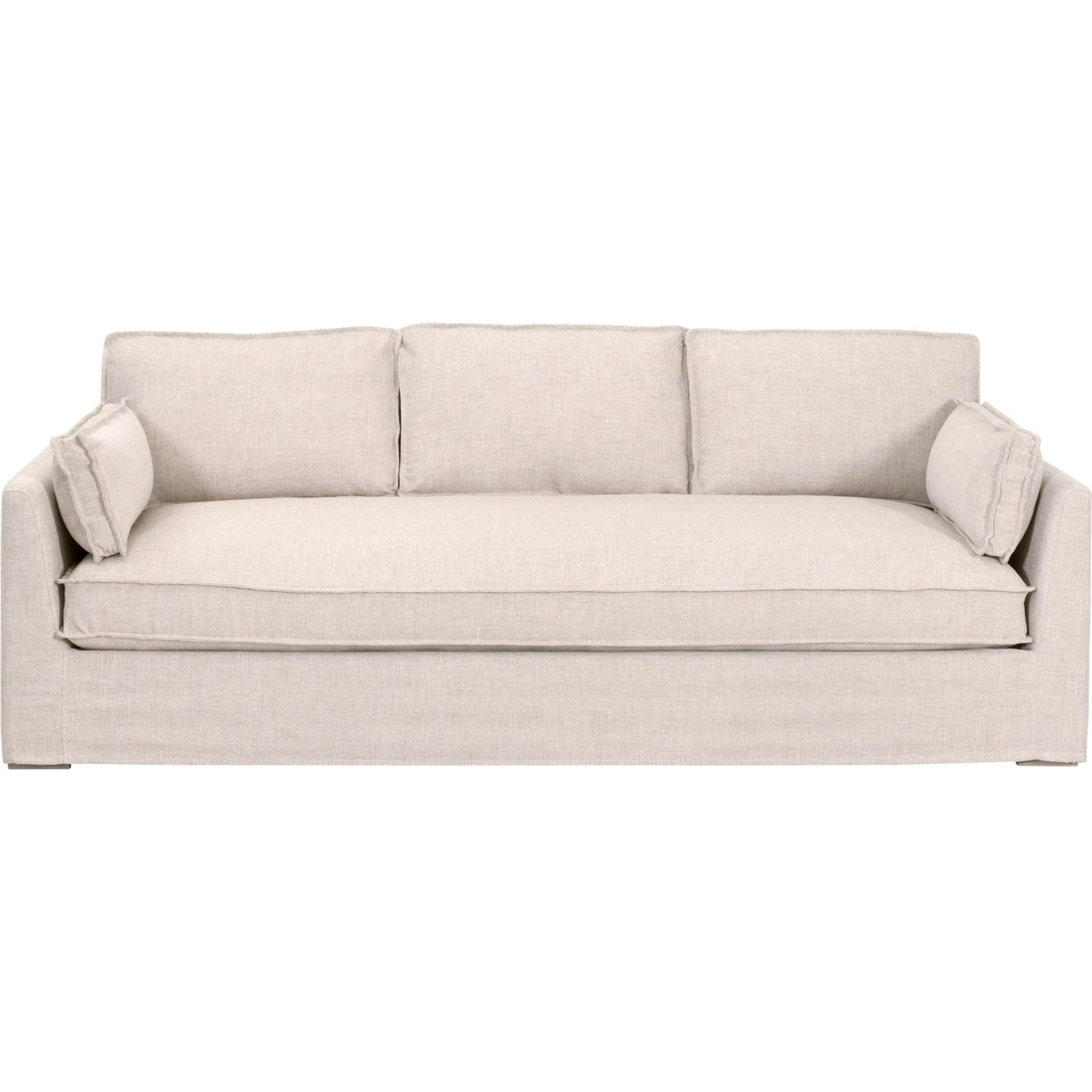 002 SI-2329419 | Additional Silo | Thea Taper Arm Slipcover Sofa by Essentials For Living in performance allerton-twine. Made from marine grade plywood, solid accoya wood in a transitional style.
