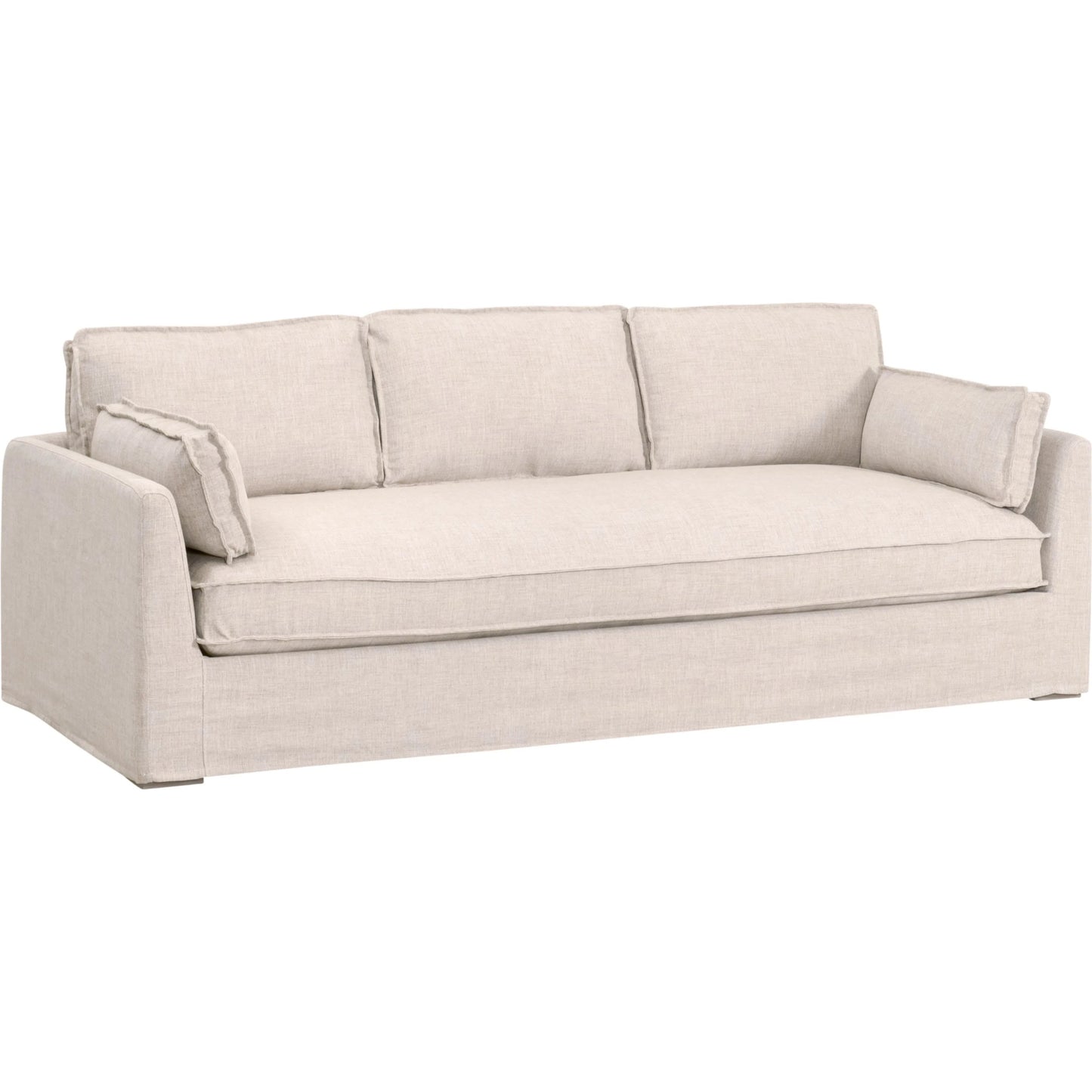 001 SI-2329419 | Primary Silo | Thea Taper Arm Slipcover Sofa by Essentials For Living in performance allerton-twine. Made from marine grade plywood, solid accoya wood in a transitional style.