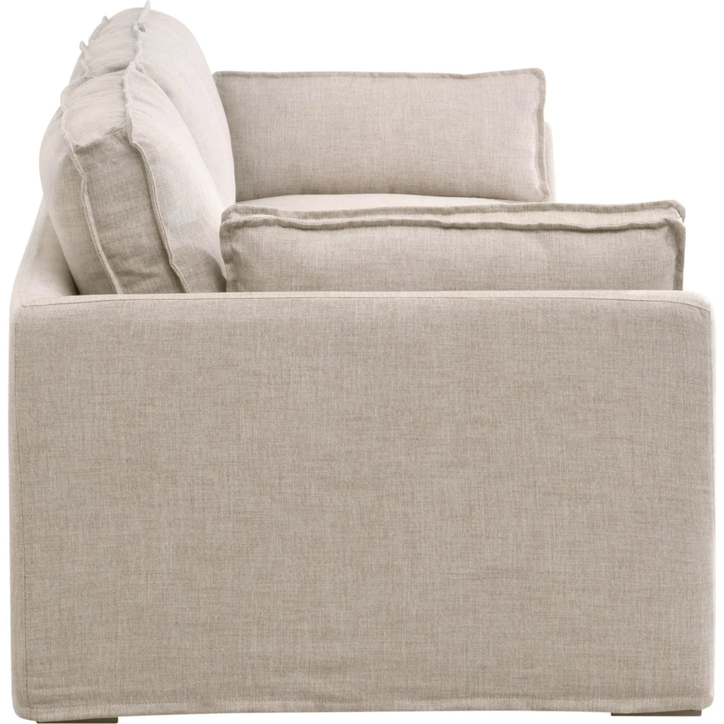 003 SI-2329419 | Additional Silo | Thea Taper Arm Slipcover Sofa by Essentials For Living in performance allerton-twine. Made from marine grade plywood, solid accoya wood in a transitional style.