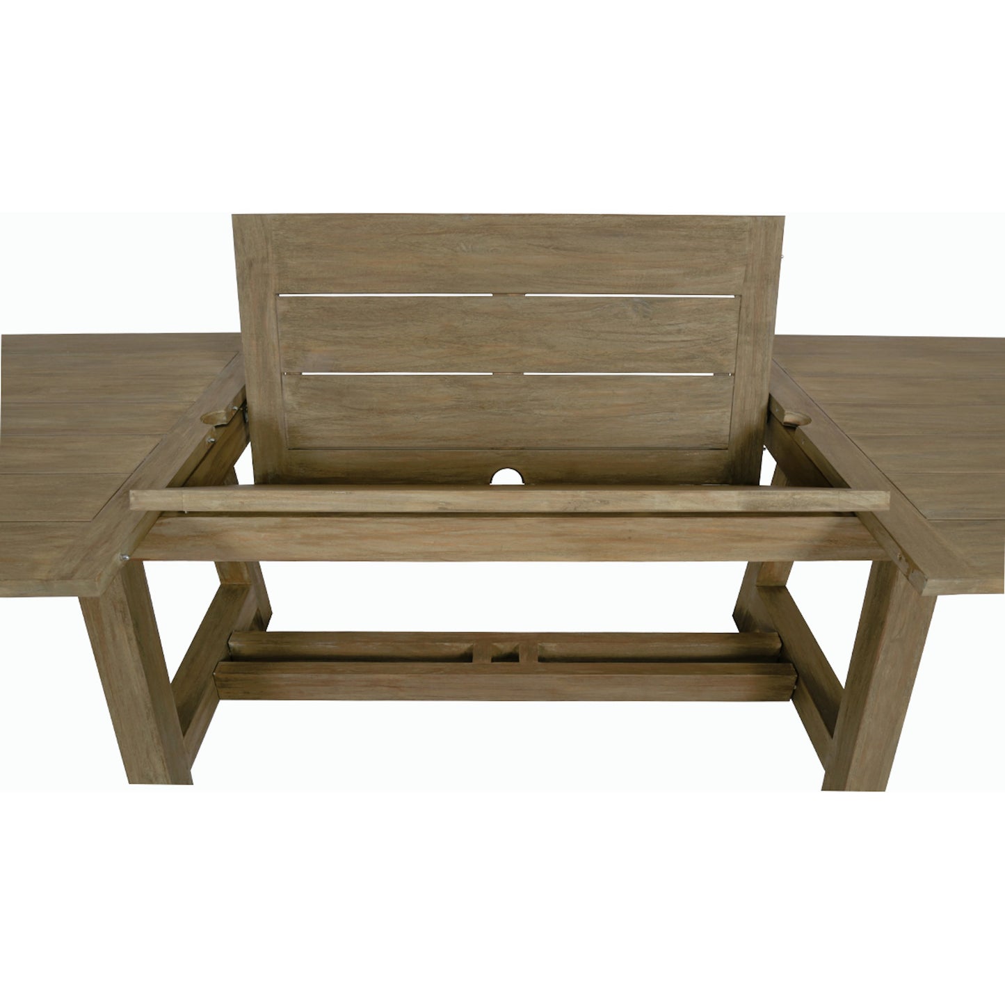004 SI-2167234 | Additional Silo | Coastal Outdoor Teak Dining Table with Leaf Extension by Sunset West in teak. Made from teak in a modern style.