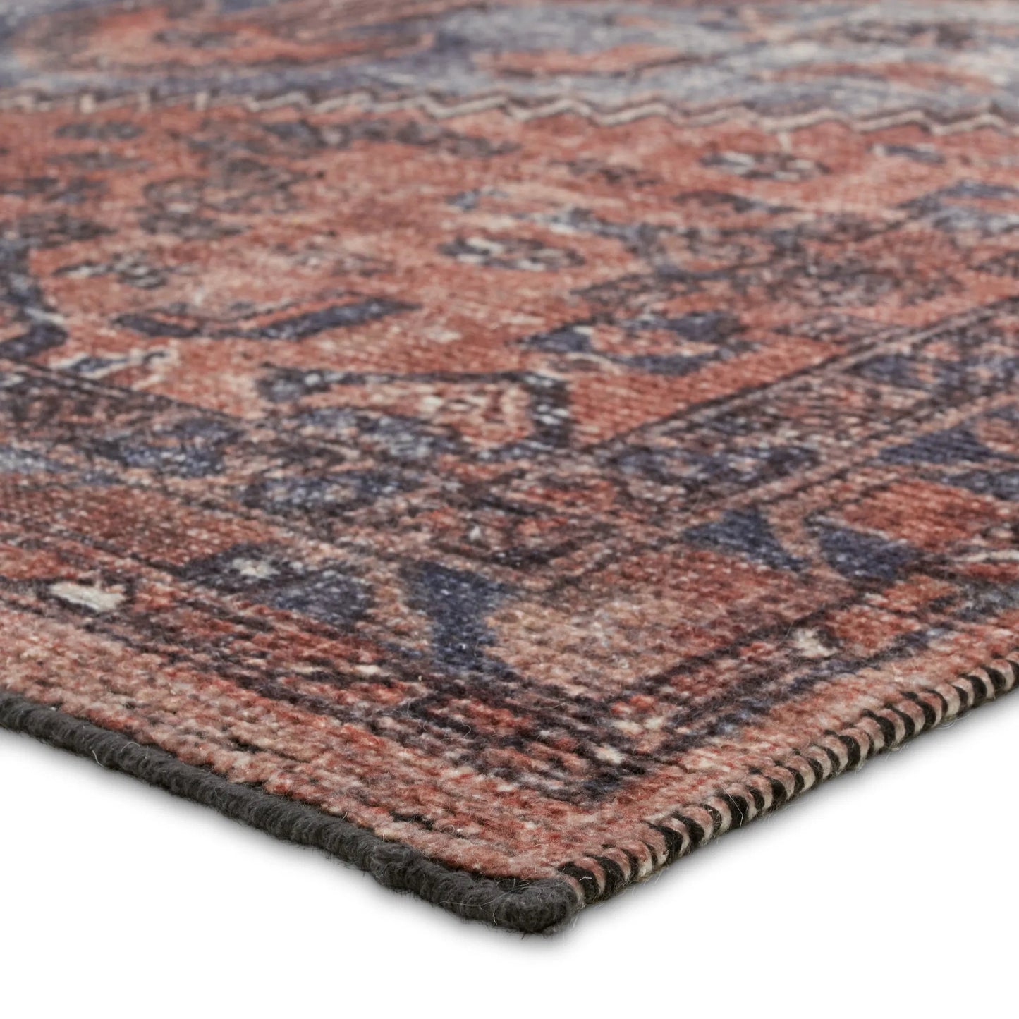005 SI-2355072,SI-2355073,SI-2355074,SI-2355075,SI-2355076,SI-2386483 | Closeup | Theo THO01 Rug by Jaipur Living in red. Made from 60% pet yarn 40% cotton in a unique style.