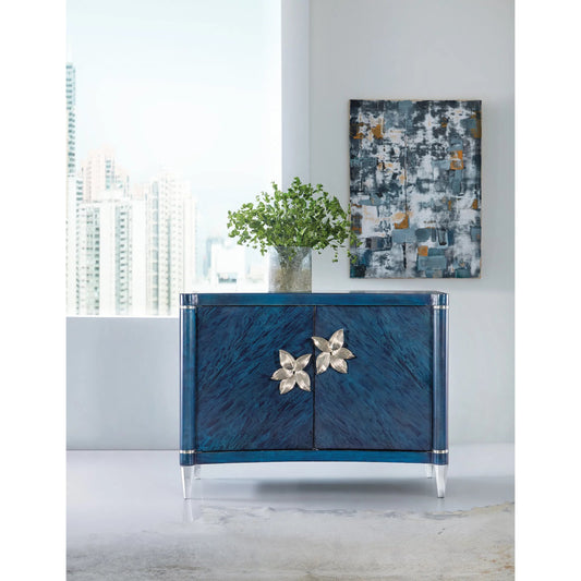 Melange Sapphire Accent Chest by Hooker Furniture in sapphire blue, clear acrylic. Made from unique in a eclectic & global style.