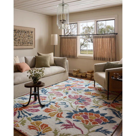 Tilly TIL-02 Rug by Loloi in ivory, multi. Made from 100% wool in a unique style.