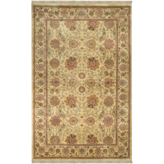 Taj Mahal Rug - 12137 by Surya in mustard, dark brown, medium brown, brown, olive. Made from 100% semi-worsted new zealand wool in a unique style.