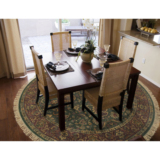 Taj Mahal TJ-837 Indoor/Outdoor Rug by Surya in burgundy, green. Made from 100% semi-worsted new zealand wool in a unique style.