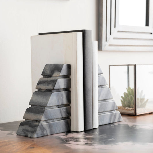 Tikal - 24810 (Set of 2) by Surya in gray. Made from stone in a cottage & farmhouse style.