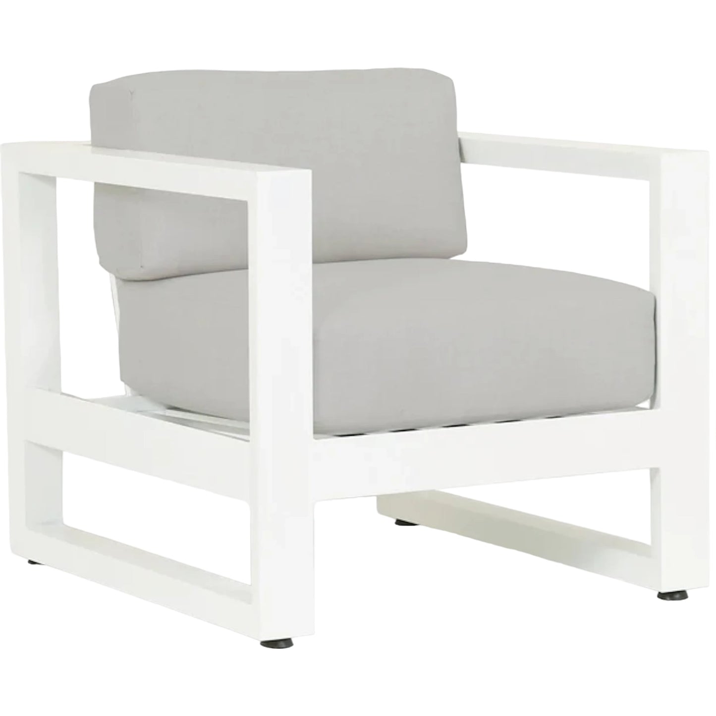 001 SI-2167134 | Primary Silo | Newport Outdoor Club Chair by Sunset West in frost. Made from aluminum in a modern style.