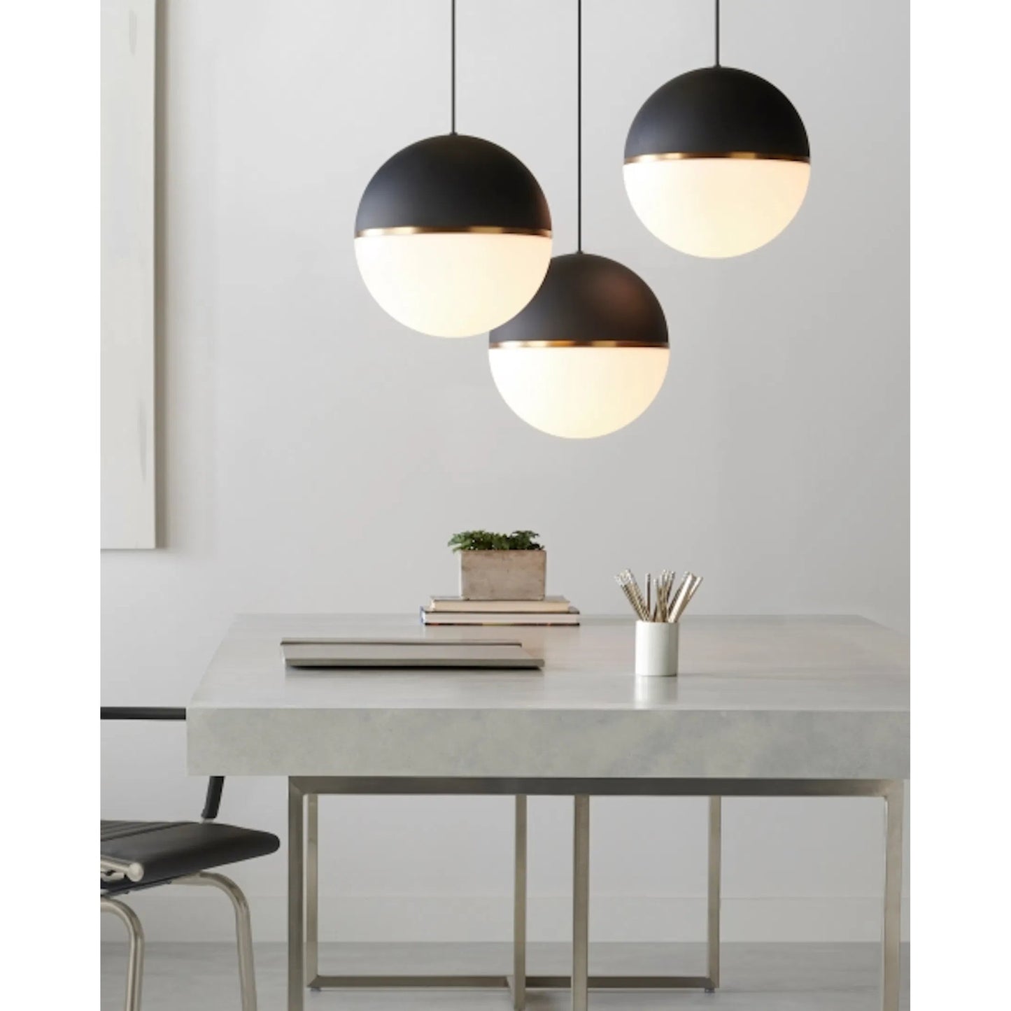 007 SI-2231554 | Lifestyle | Akova Grande Pendant by Visual Comfort & Co. in white. Made from aluminum in a unique style.