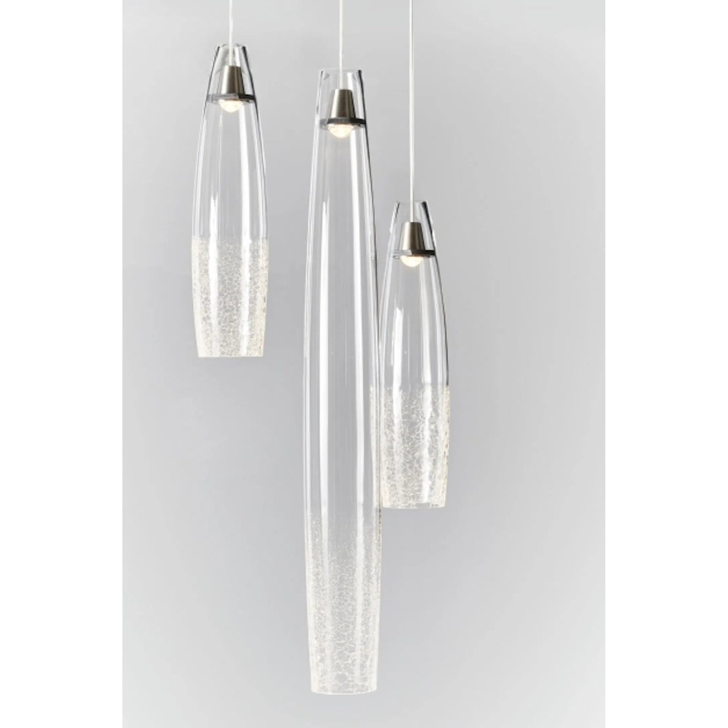 004 SR-806871 | Closeup | Coda Pendant by Tech Lighting in satin nickel. Made from glass in a modern style.