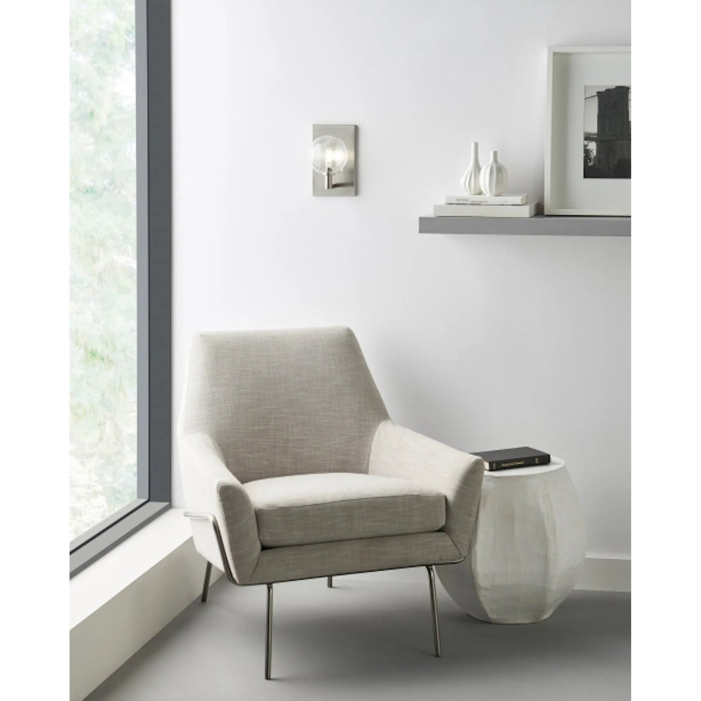 011 SI-2233144 | Unknown | Gambit Single Wall by Visual Comfort & Co. in white and nightshade black. Made from steel in a unique style.