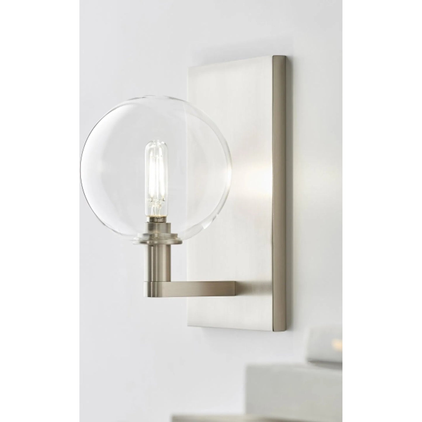 008 SI-2233144 | Closeup | Gambit Single Wall by Visual Comfort & Co. in white and nightshade black. Made from steel in a unique style.