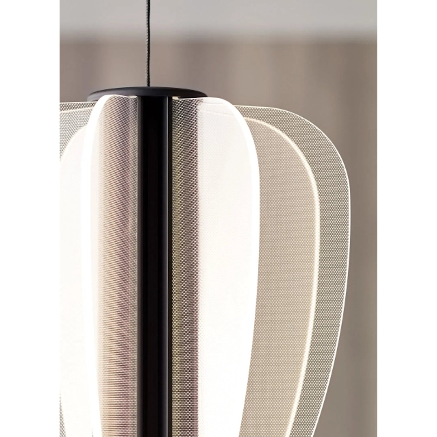 003 SI-2229053 | Closeup | Mini Nyra Pendant by Visual Comfort & Co. in plated brass. Made from acrylic in a unique style.