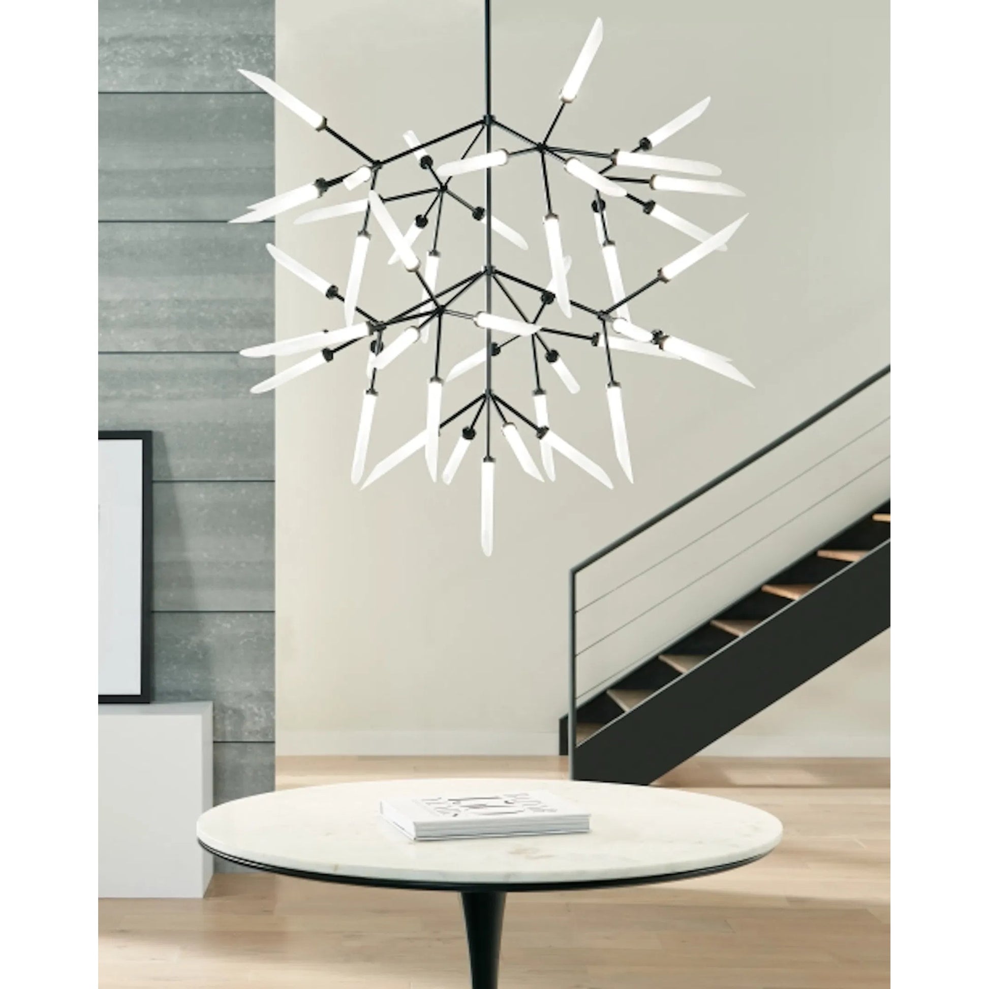 Spur Chandelier by Tech Lighting. Made from aluminum in a modern style.