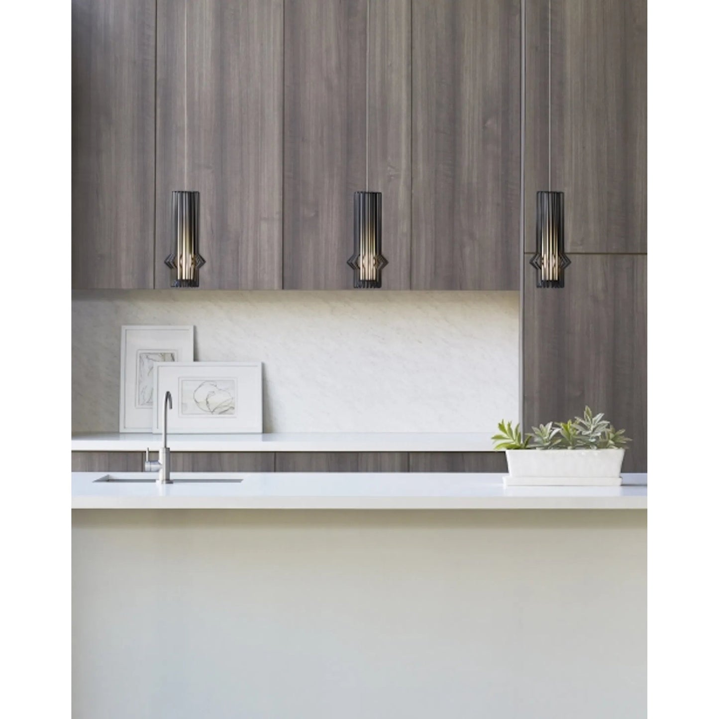009 SI-2229811,SI-2229812,SI-2229813,SI-2229814 | Unknown | Mini Syrma Pendant by Visual Comfort & Co. in satin nickel. Made from metal in a unique style.