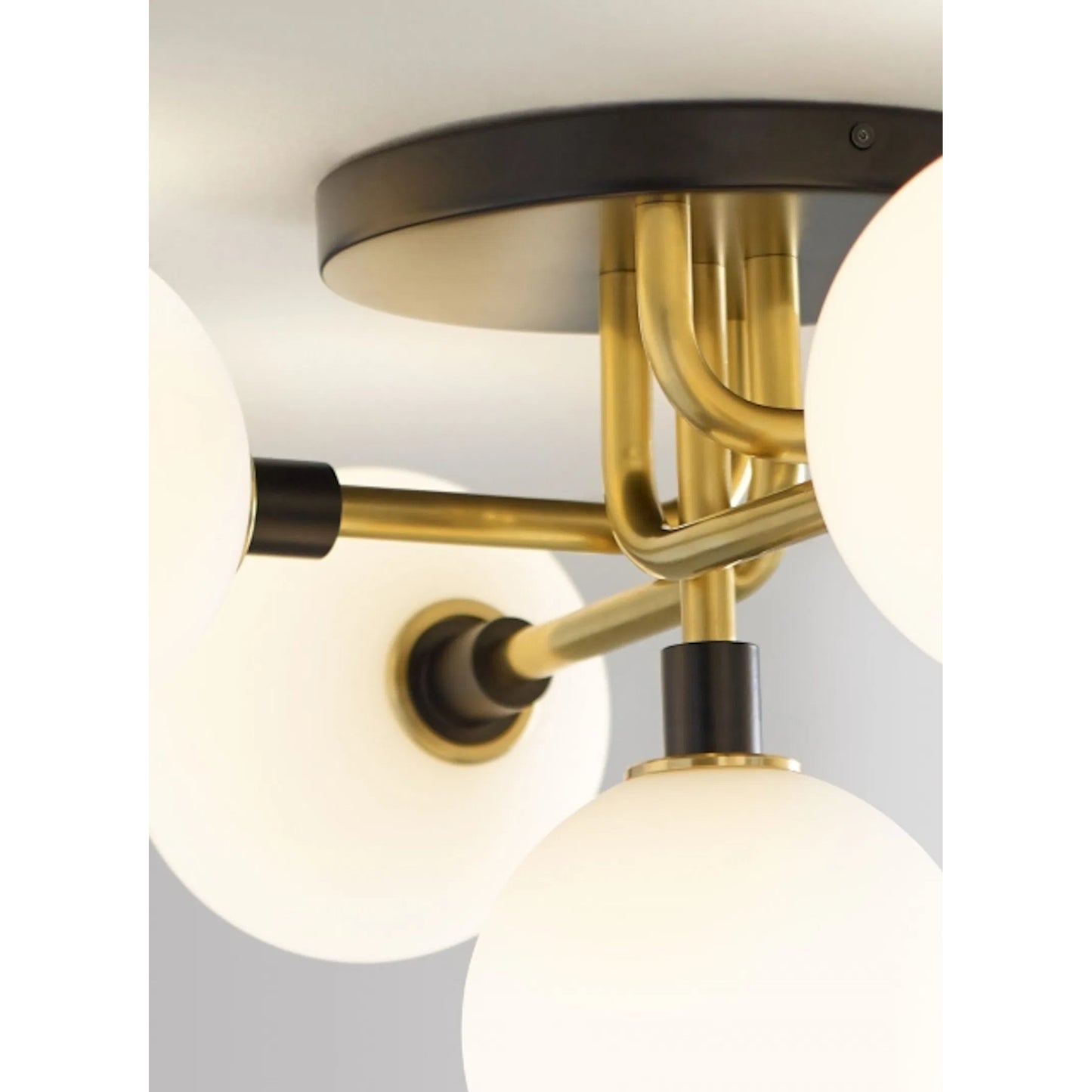 005 SR-808152,SR-808154 | Closeup | Viaggio Flush Mount by Tech Lighting. Made from metal in a modern style.