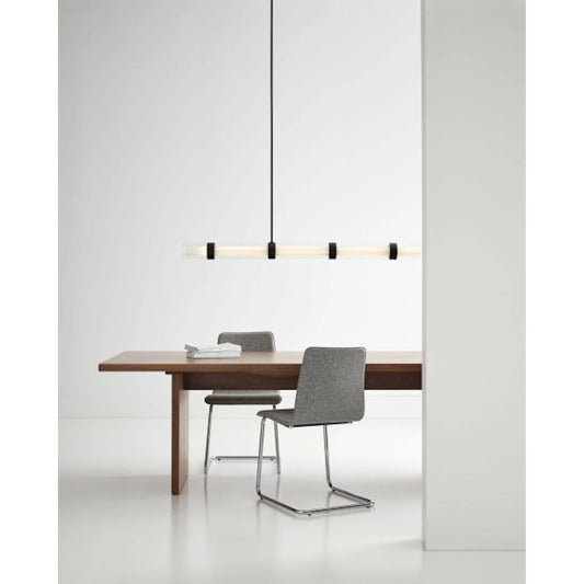 Wit Brass Linear Suspension by Visual Comfort & Co. in aged brass. Made from steel in a transitional style.