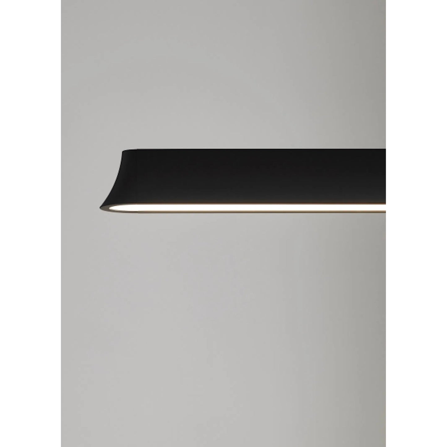 002 SI-2228581 | Closeup | Zhane 49" Linear Suspension by Visual Comfort & Co. in black rubberized. Made from metal in a unique style.