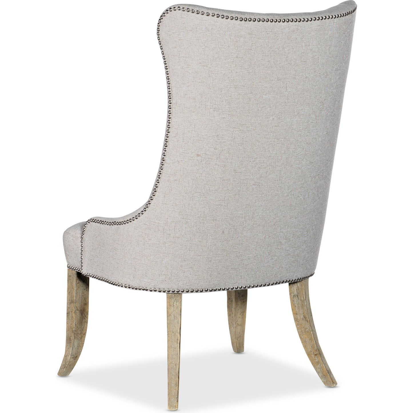 002 SI-1748590 | Additional Silo | Castella Tufted Dining Chair (Set of 2) by Hooker Furniture in beige and antique slate, natural tan. Made from fabric, nailheads in a traditional style.